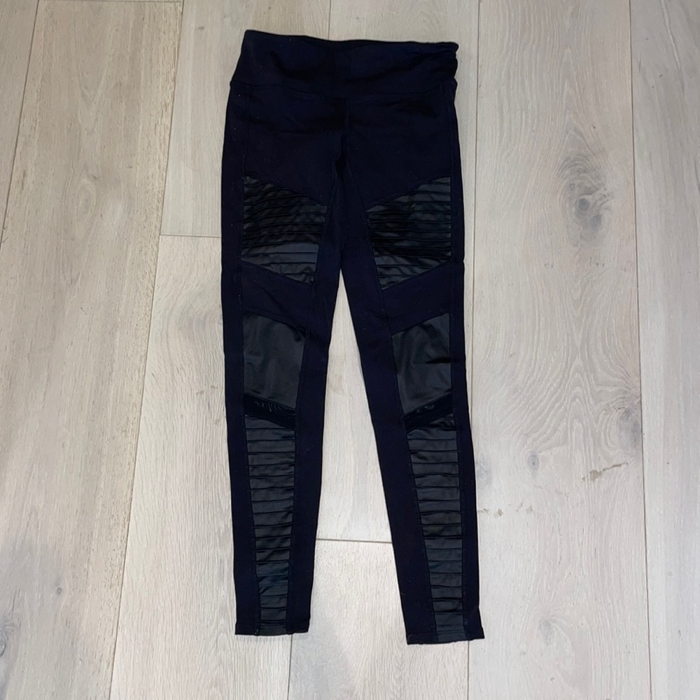 ALO YOGA Black Moto Legging, Size XS